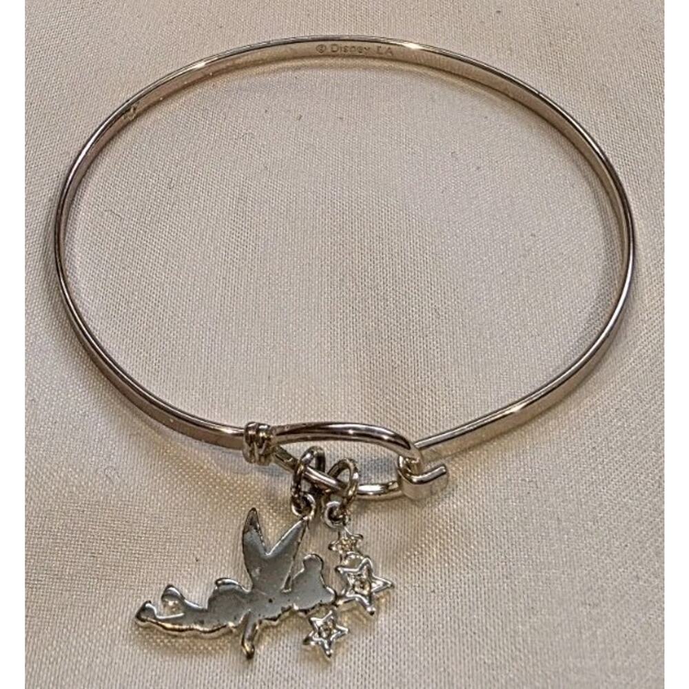 2.75 Inch Disney LA Tinkerbell Silver Tone Bracelet Peter Pan See Description